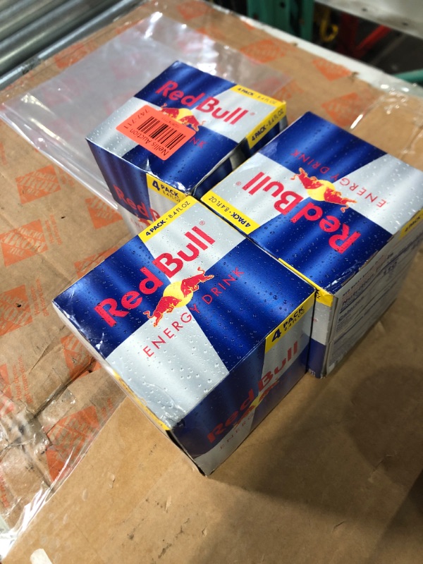 Photo 2 of * 3 PACK , EXP. DATE 10/30/24 * Red Bull Energy Drink, 8.4 Fl Oz (4 Pack) Original 8.4 Fl Oz (Pack of 4)