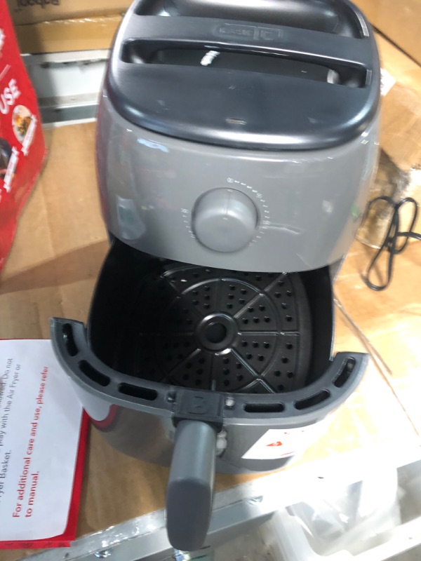 Photo 4 of **PARTS ONLY DOES NOT HEAT PROPERLY**
Dash Tasti-Crisp Express Air Fryer, 2.6 Quart in Grey