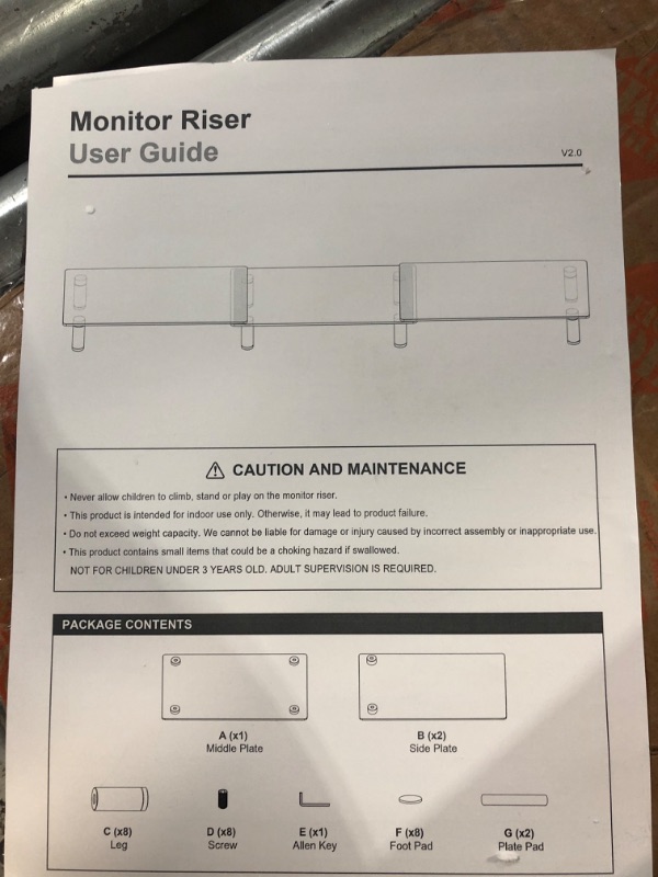 Photo 2 of Zimilar Dual Glass Monitor Stand Riser, 3-Shelf Tempered Glass Monitor Stand, Clear Monitor Riser for 2 Monitors, Adjustable Length& Angle Computer Monitor Riser for Computer, Laptop, PC