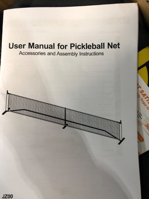 Photo 4 of ***PARTS ONLY/NON-RETURNABLE**MISSING HARDWARE***
Pickleball STAND 22 FT Pickleball Net Regulation Full Size, with Weather Resistant Metal Frame, Strong PE Net, Carrying Bag