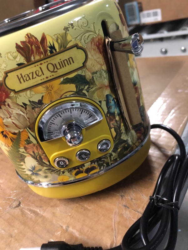 Photo 5 of Hazel Quinn X Eduardo Recife Collaboration 2-Slice Retro Toaster, 6 Browning Levels, 3 Functions-Defrost/Reheat/Cancel, Removable Crumb Tray for Easy to Clean, 1.5 Inches Extra Wide Slots