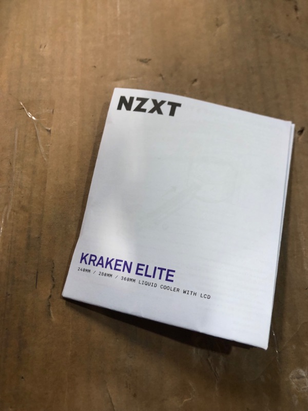 Photo 5 of [FOR PARTS, READ NOTES] NONREFUNDABLE
NZXT Kraken Elite 360 - RL-KN36E-B1 - 360mm AIO CPU Liquid Cooler - Customizable 2.36" LCD Display for Images, Performance Metrics and More - High-Performance Pump - 3 x F120P Fans - Black Kraken Elite 360mm Radiator 