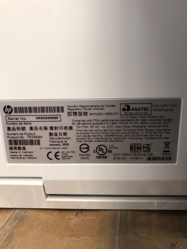 Photo 7 of * SEE NOTES * HP Color LaserJet Pro M255dw Wireless Laser Printer, Remote Mobile Print, Duplex Printing, Works with Alexa (7KW64A), White