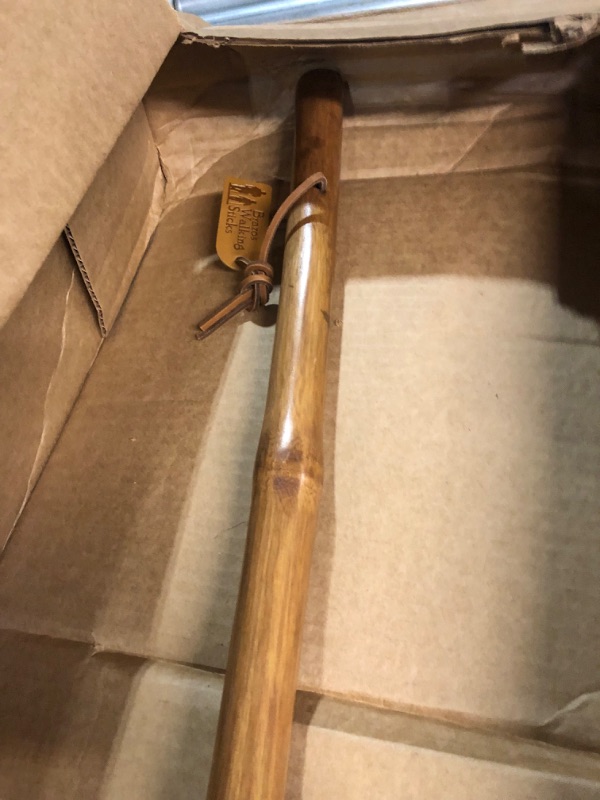 Photo 1 of Brazos Rustic Wood Walking Stick 55" Straight Bamboo-Red