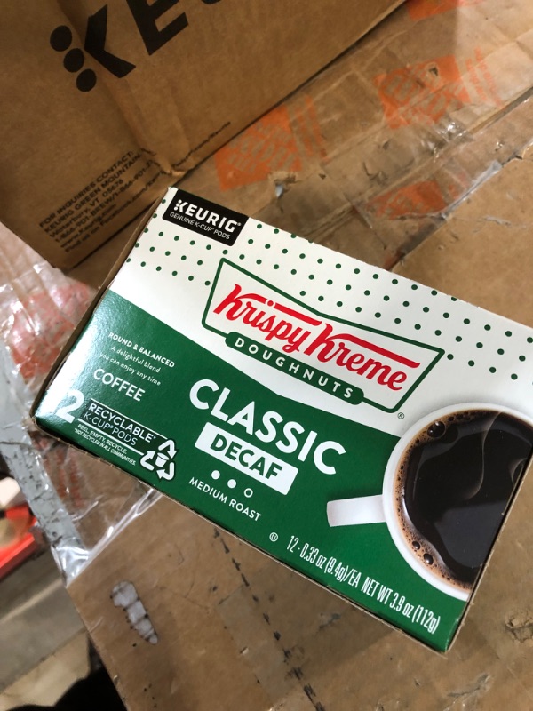 Photo 3 of * best by feb. 19. 2024 *
Krispy Kreme Classic Decaf, Single-Serve Keurig K-Cup Pods, Medium Roast Coffee Pods