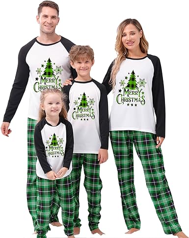 Photo 1 of Awoscut Christmas Pajamas for Family Christmas Pjs Matching Sets for Couples Adults Kids Holiday Sleepwear Xmas Jammies