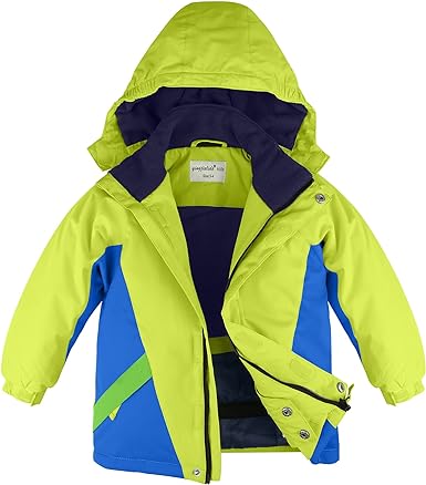 Photo 1 of Boys Ski Jacket for Kids Snow Hooded Coats Warm Winter Jacket Snowboard Windbreaker Hooded Raincoat