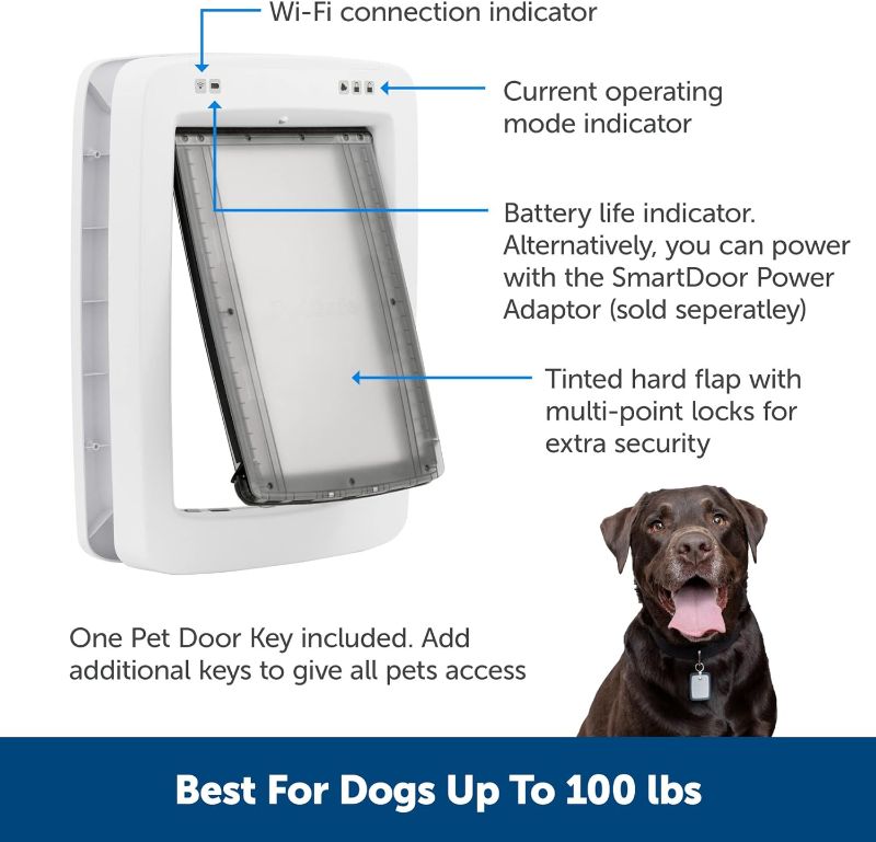 Photo 4 of (READ FULL POST) SmartDoor™ Never Rust Connected Pet Door, Dog and Cat, Selective Entry and Exit, App Enabled Pet Door, Smart Device, Smartphone Controlled, Customize Schedule, Multiple Pets, Large Large SmartDoor Connected Pet Door