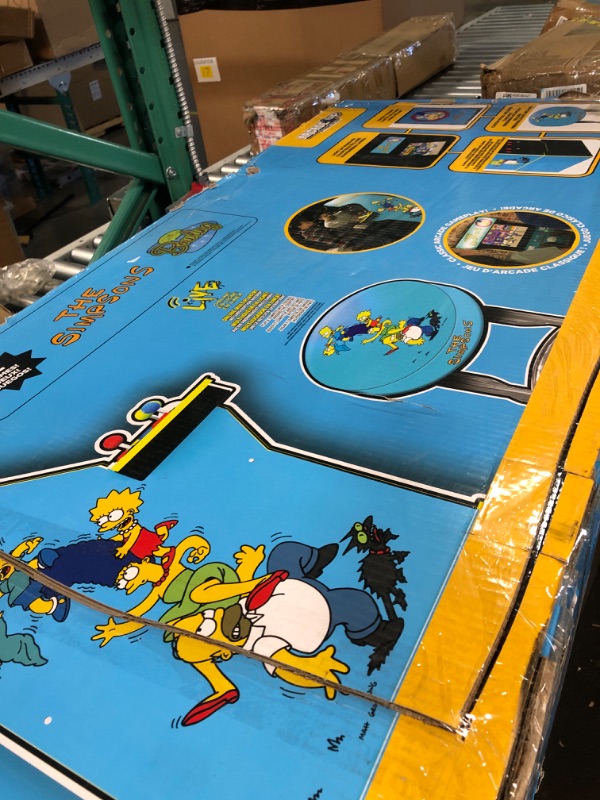 Photo 6 of Arcade1Up The Simpsons Arcade Machine, 4-Foot — 4 Player Arcade Game Machine for Home, Live WiFi Enabled — Includes Custom Arcade Game Riser, Adjustable Stool, Light-Up Marquee, and Tin Wall Sign