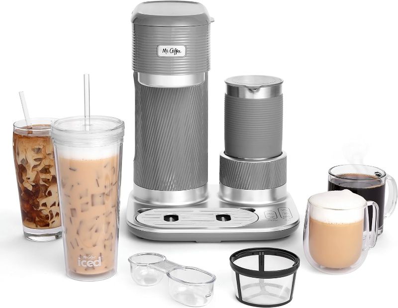 Photo 1 of Mr. Coffee 4-in-1 Single-Serve Latte Lux, Iced, and Hot Coffee Maker with Milk Frother,22 ounces