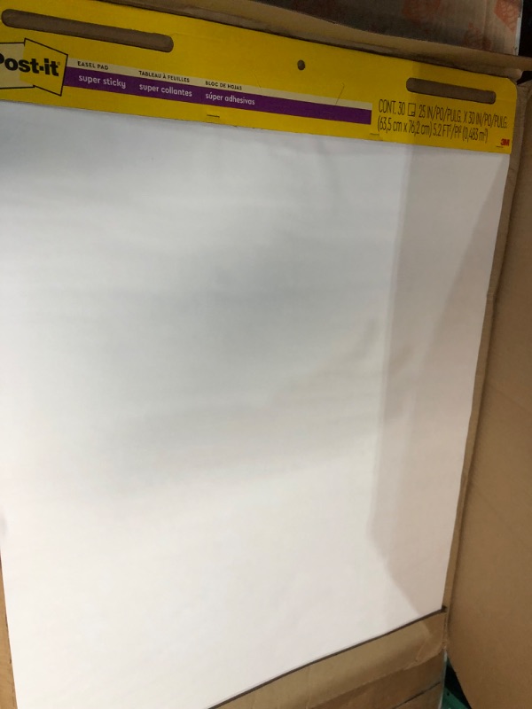 Photo 2 of Post-it Super StickyWall Pad, 20 in x 23 in, White, 20 Sheets/Pad, Mounts to Surfaces with Command Strips Included, 1 Pad/Pack (566SS) 1 Pack Pad