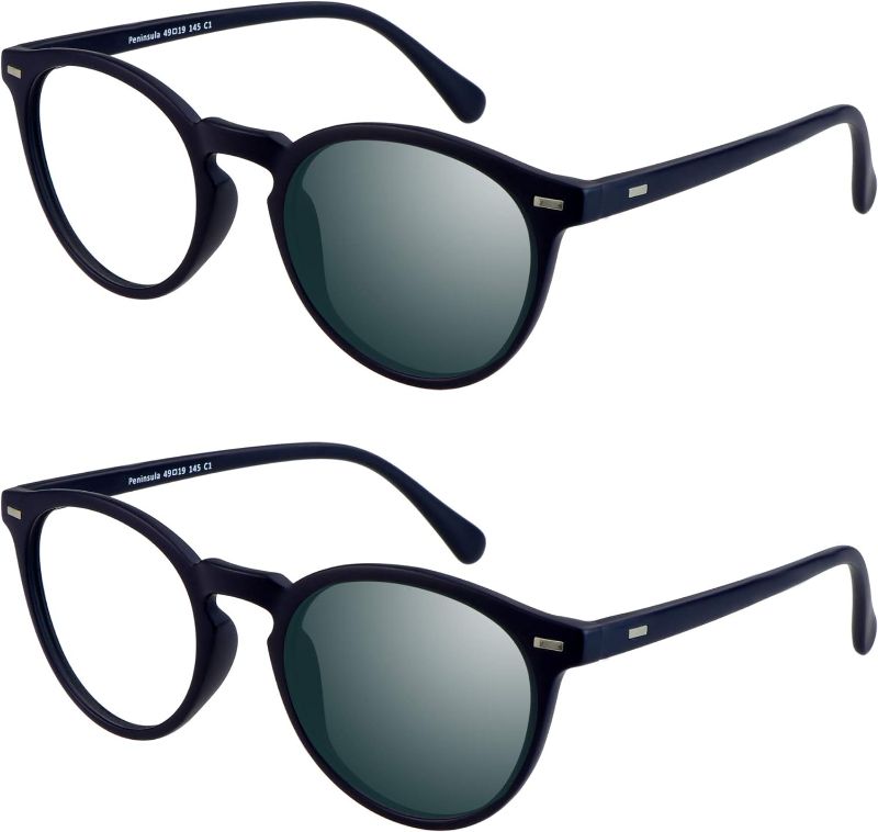 Photo 1 of  Bifocal Reading Glasses, Photochromic Gray Sunglasses, 0.50/+2.75 Magnification for Men/Women