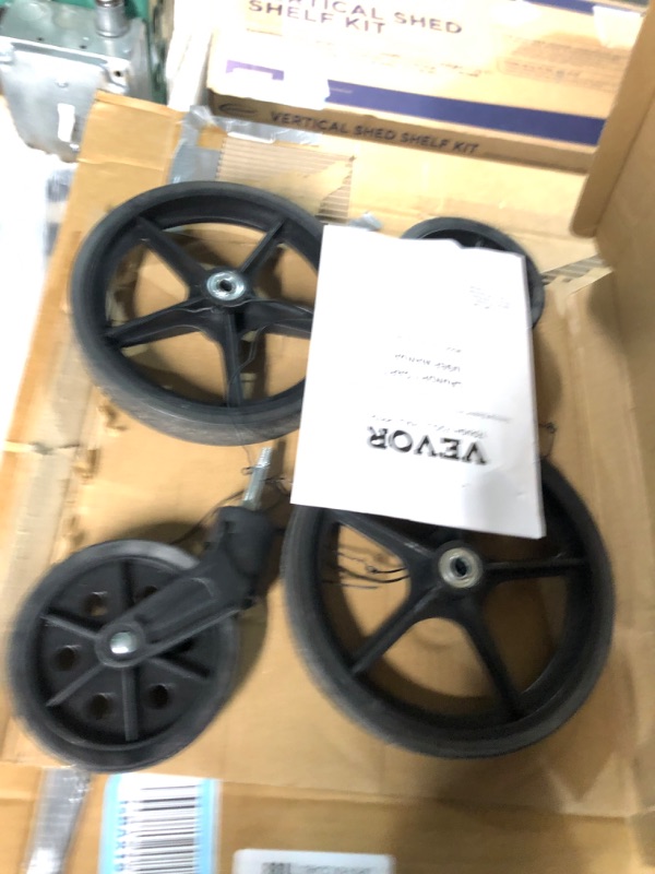 Photo 1 of VEVOR Folding Shopping Cart, Jumbo Grocery Cart with Double Baskets, 360° Swivel Wheels, Heavy Duty Utility Cart, 110 LBS Large Capacity