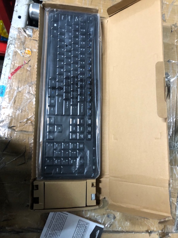 Photo 2 of Amazon Basics Wireless Computer Keyboard and Mouse Combo - Quiet and Compact - US Layout (QWERTY)