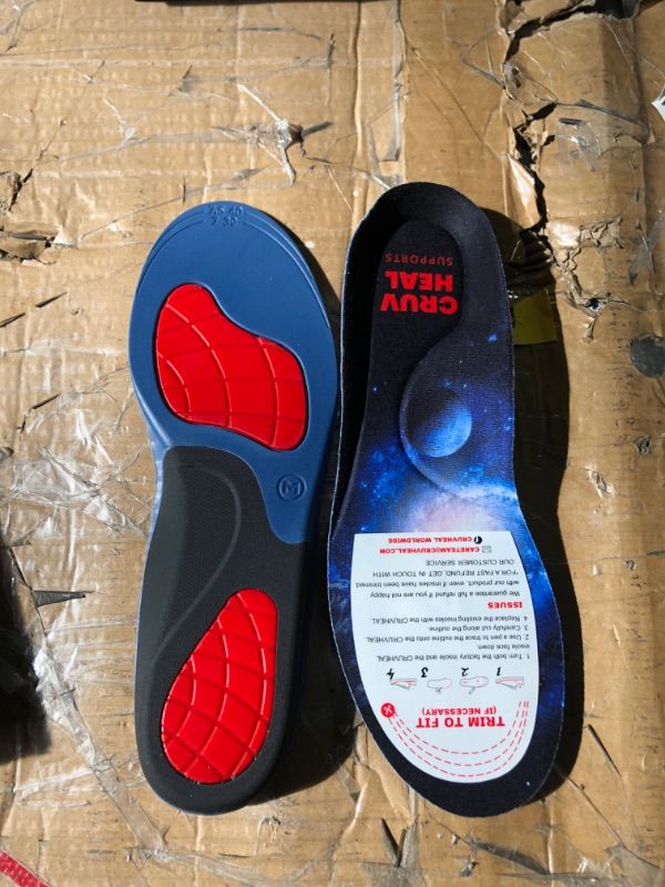 Photo 2 of (2023) Plantar Fasciitis Arch Support Insoles - Deep Heel Cup - Inserts for Men Women Shoes - Heel Pain Relief - Flat Feet - Balance Improvement - Pain Prevention medium