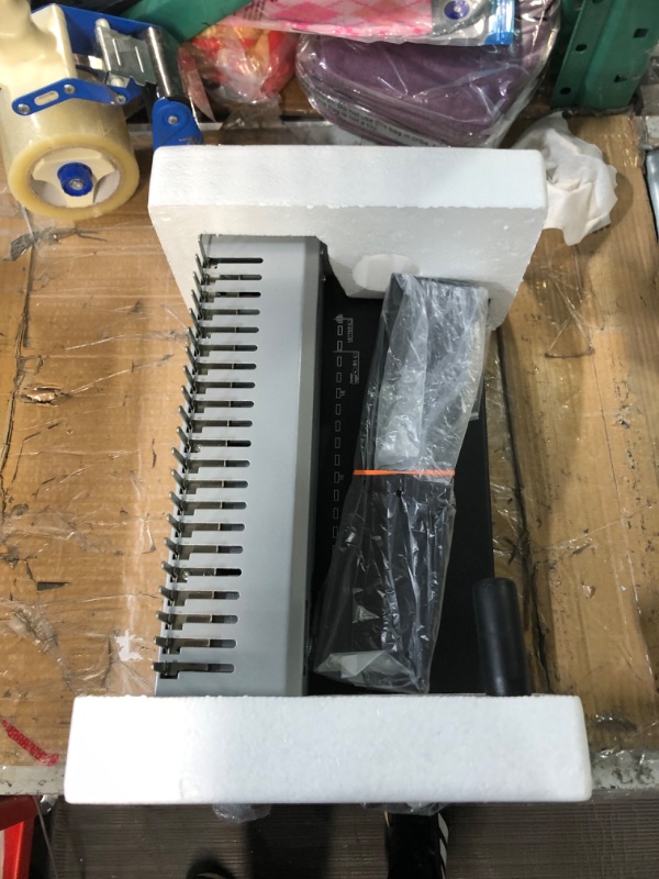 Photo 4 of RAYSON SD1202 Comb Binding Machine, 19 Holes, Max Punching Letter Size, with Comb Set Binder for Daily Binding