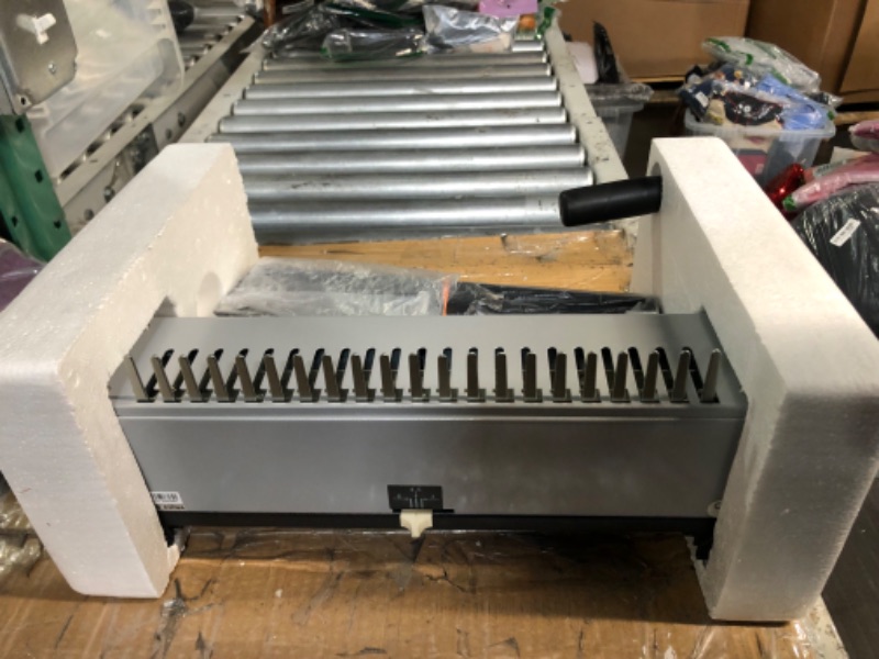 Photo 2 of RAYSON SD1202 Comb Binding Machine, 19 Holes, Max Punching Letter Size, with Comb Set Binder for Daily Binding