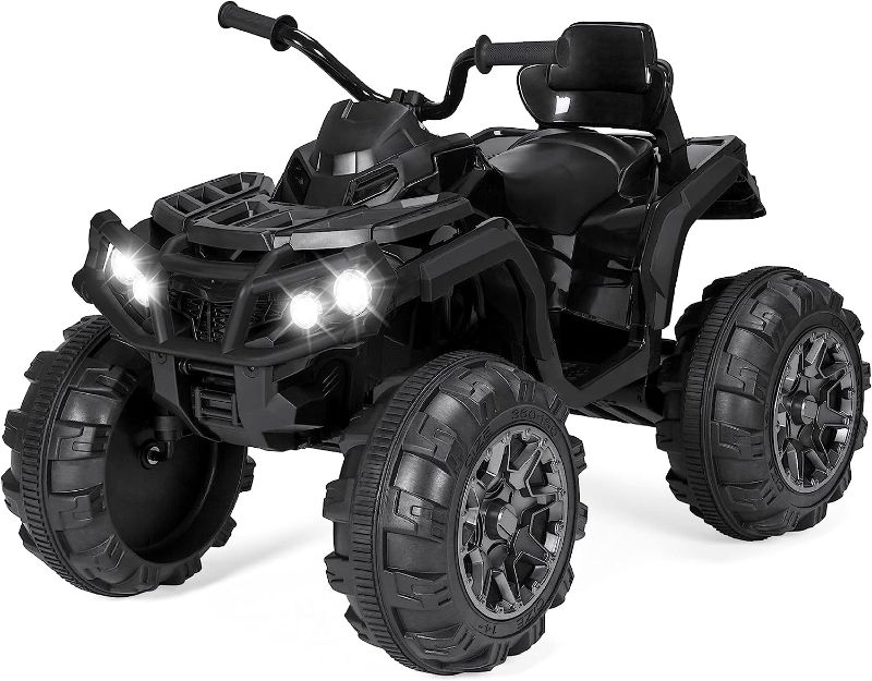 Photo 1 of Best Choice Products 12V Kids 4-Wheeler ATV Quad Ride On Car Toy with 3.7mph Max, LED Headlights, AUX Jack, Radio - Pink