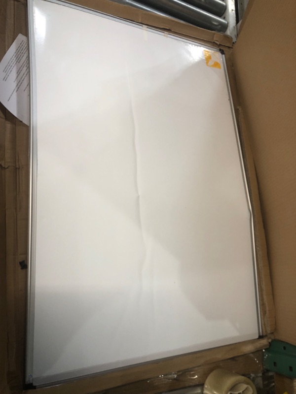 Photo 2 of XBoard Magnetic Dry Erase Board/Whiteboard, 36 X 24 Inches, Double Sided White Board,1 Dry Eraser & 3 Dry Erase Markers & 4 Push Pin Magnets 36" x 24"