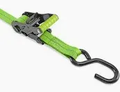 Photo 1 of 2 PACK OF RATCHET STRAPS, GREEN 