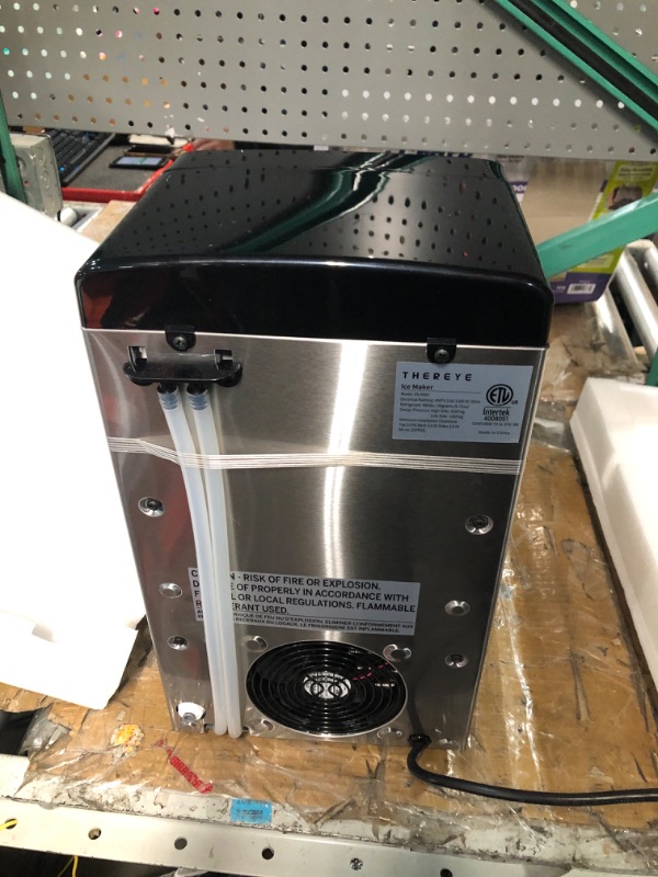 Photo 1 of Thereye Countertop Nugget Ice Maker, Top-Loading Pebble Ice Maker Machine, 30lbs Per Day, 2 Ways Water Refill, Self-Cleaning, Stainless Steel Finish Ice Machine for Home Office Bar Party 30lbs/day Black 1