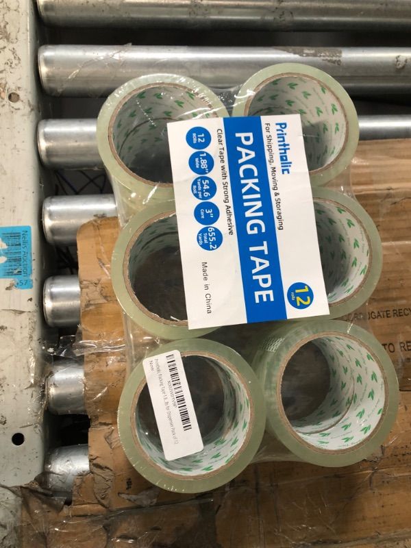 Photo 2 of Packing Tape 12 Rolls 1.88 Inch x 54.6 Yards Stronger and Thicker, Clear Packing Tape for Moving Packaging Shipping Office Storage, Transparent Tape Refills for Dispenser