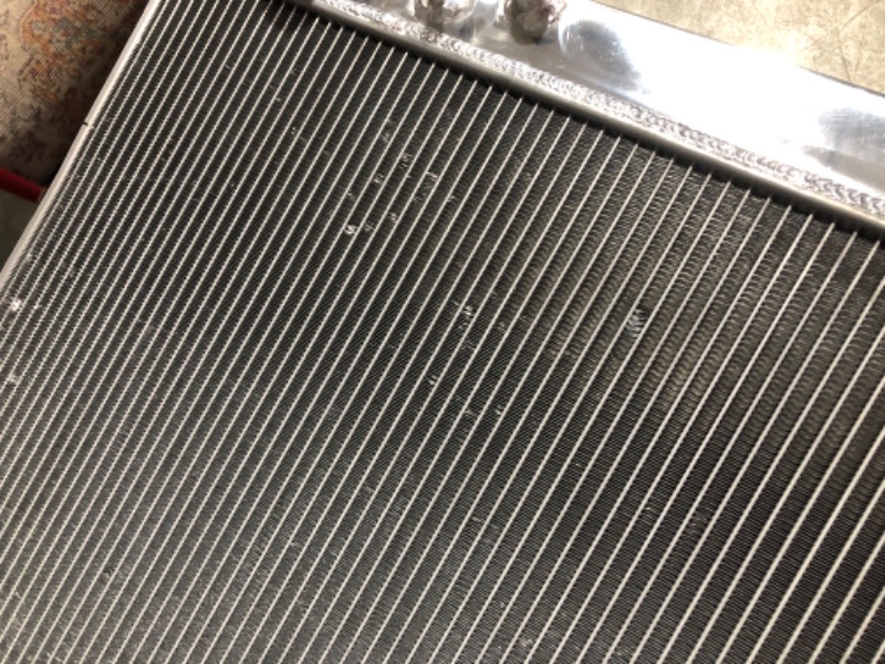 Photo 9 of ***DAMAGED - RADIATOR BENT - FINS SCRATCHED - SEE PICTURES***
Mishimoto MMRAD-LCR-99 Performance Aluminum Radiator, Compatible With Toyota Land Cruiser J100 (2UZ-FE) 19982007, silver