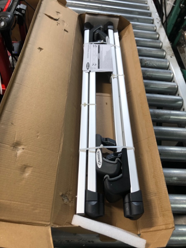 Photo 2 of BUNKER INDUST Universal Roof Rack Cross Bars, 58" Adjustable Aluminum Roof Rail