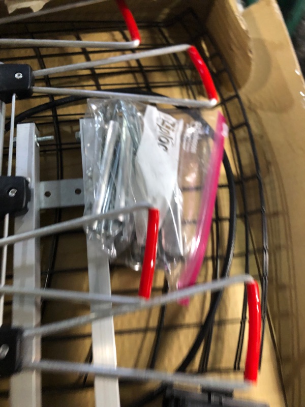 Photo 1 of Antennas Direct 8-Element Bowtie TV Antenna, Silver & Direct 4-Port TV Distribution Amplifier, Connect Up to 4 Televisions to 1 Antenna, Power Supply, Coaxial Cable, for Indoor Use, 4K Ready, Silver 70 Mile w/ 4-Port TV Amplifier TV Antenna666 
