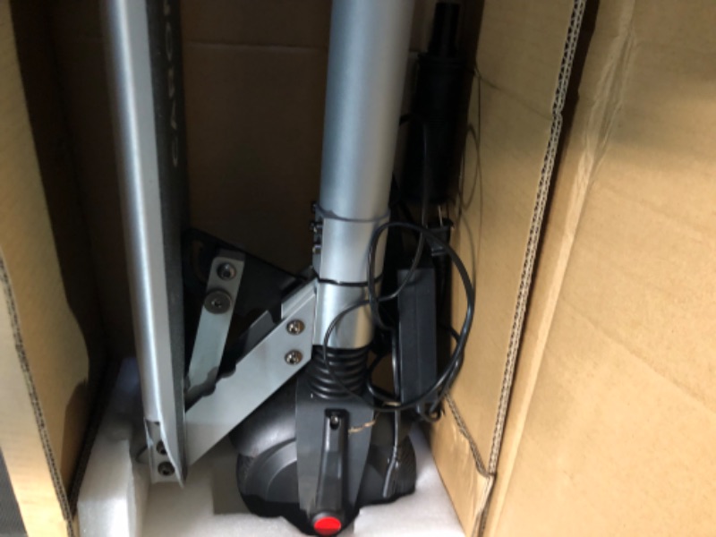 Photo 1 of Caroma Electric Scooter 500/350W, 25/20 Miles Range, 20/15.5 MPH Foldable Electric Scooter for Adults & Teens, 9"/10" Solid Tires, Portable Commute E Scooter w/Braking System & Shock Absorption 250W-Silver-15.5 Miles