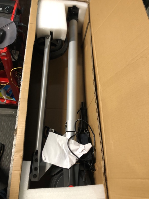 Photo 1 of Caroma Electric Scooter 500/350W, 25/20 Miles Range, 20/15.5 MPH Foldable Electric Scooter for Adults & Teens, 9"/10" Solid Tires, Portable Commute E Scooter w/Braking System & Shock Absorption 250W-Silver-15.5 Miles