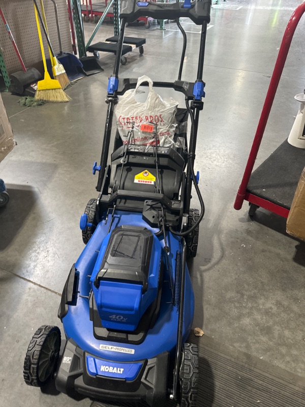 Photo 2 of Kobalt 40-Volt Brushless Lithium Ion 20-in Cordless Electric Lawn Mower (Battery Included)