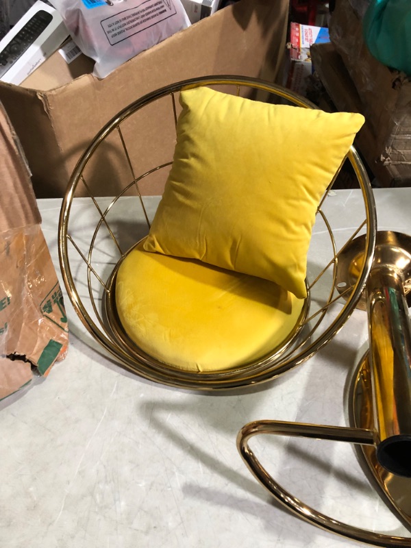 Photo 4 of ***USED - MISSING GAS CYLINDER - OTHER PARTS LIKELY MISSING AS WELL***
NicBex Velvet Bar Chairs Set of 2 Counter Height Stools Adjustable Padded Kitchen Island Stools 360° Swivel Bar Chairs for Bar,Yellow Yellow Vogue