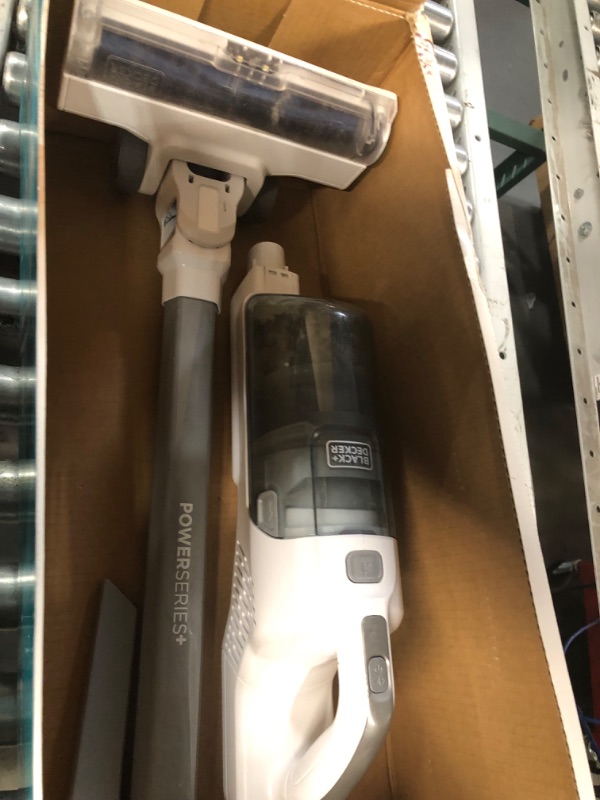 Photo 2 of **SEE NOTES BLACK+DECKER POWERSERIES+ 20V MAX Cordless Stick Vacuum with LED Floor Lights, Lightweight, Multi-Surface (BHFEA520J) , White 20V Vacuum