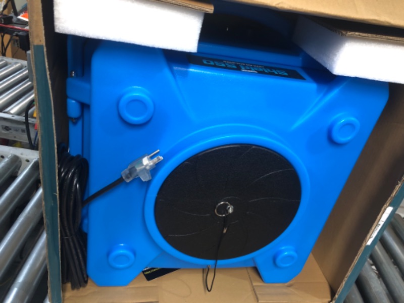 Photo 2 of CADPXS Shield-550 Negative Machine Airbourne Cleaner HEPA Scrubber Water Damage Restoration Equipment Air Purifier, Air Scrubbers 550 air scrubbers Blue