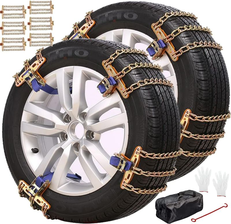 Photo 1 of *****STOCK IMAGE FOR SAMPLE*****
Snow Tire Chains, Universal Car Emergency Anti Slip Snow Chains, 8 Pack Winter Security Tire Chains 