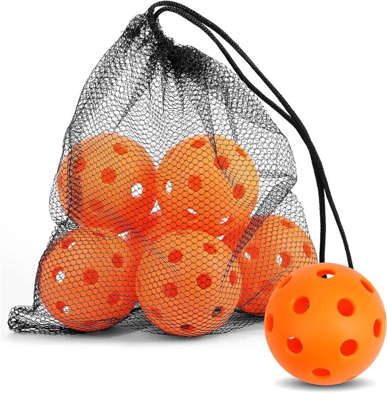 Photo 1 of 
Vvinca Indoor Pickleballs 6 Pack Meet USAPA Requirement 26 Holes Indoor-Pickleballs,Orange