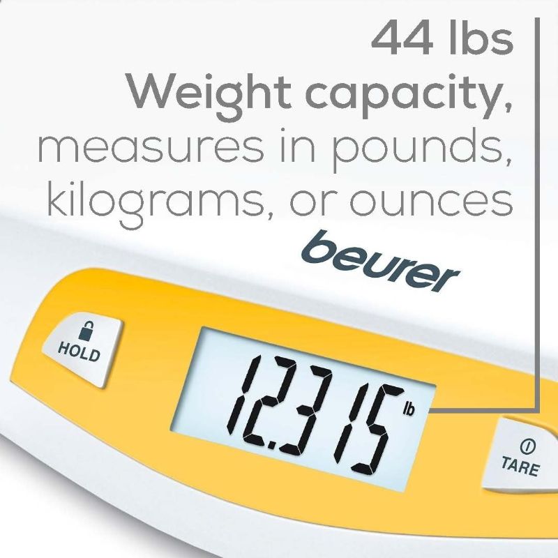 Photo 1 of ** SEE NOTES Beurer BY80 Digital Baby Scale, Infant Scale for Weighing in Pounds, Ounces, or Kilograms up to 44 lbs with Hold Function, Pet Scale for Cats and Dogs