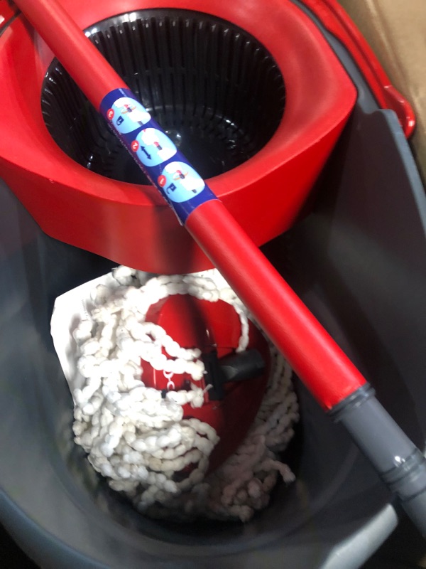 Photo 3 of [READ NOTES]
O-Cedar EasyWring Microfiber Spin Mop, Bucket Floor Cleaning System, Red, Gray