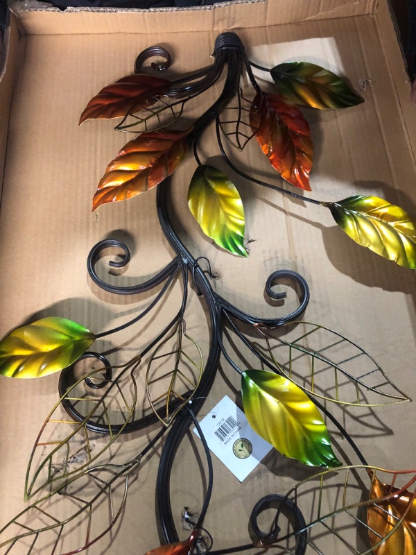 Photo 3 of Deco 79 Metal Leaf Wall Decor, 1" x 20" x 36", Multi Colored