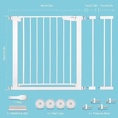 Photo 1 of (READ NOTES)
Cumbor 29.5”-40.6” Auto Close Safety Baby Gate, Durable Extra Wide Dog Gate for