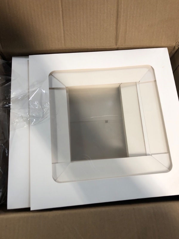 Photo 1 of Moretoes 10pcs 12 Inch Cake Boxes with Window 12x12x6 Inches White Bakery Box for Cookies, Pastries, Pie