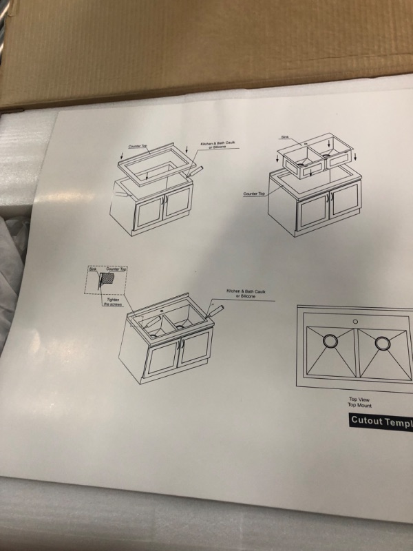 Photo 5 of 25 Inch Laundry Sink - Kichae 25x22 Kitchen Sink Drop In Utility Sink Topmount Single Bowl 18 Gauge Stainless Steel RV Laundry Sink with Accessories 25"x22"x12" Stainless Steel