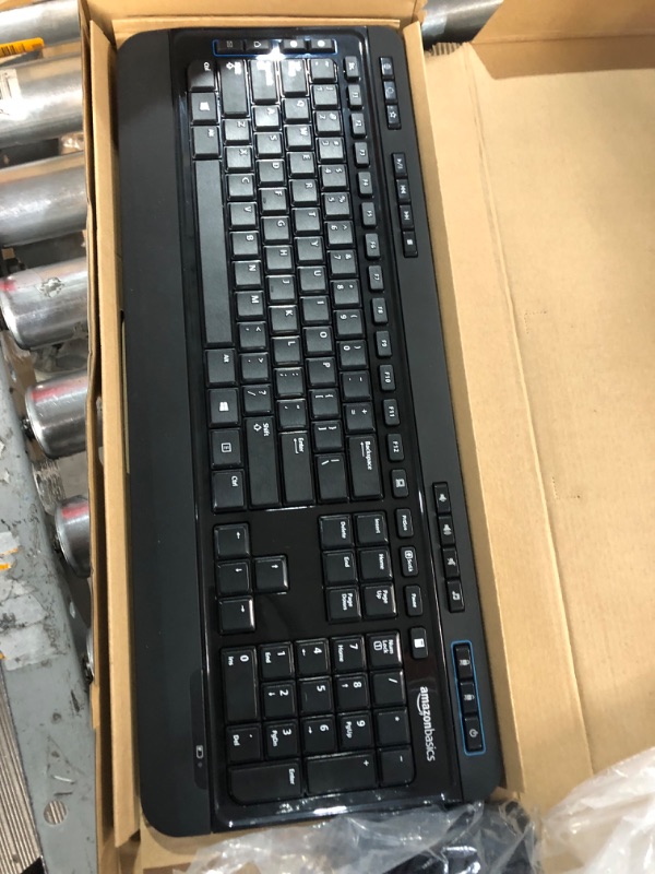 Photo 3 of Amazon Basics Wireless Computer Keyboard and Mouse Combo - Full Size - US Layout (QWERT