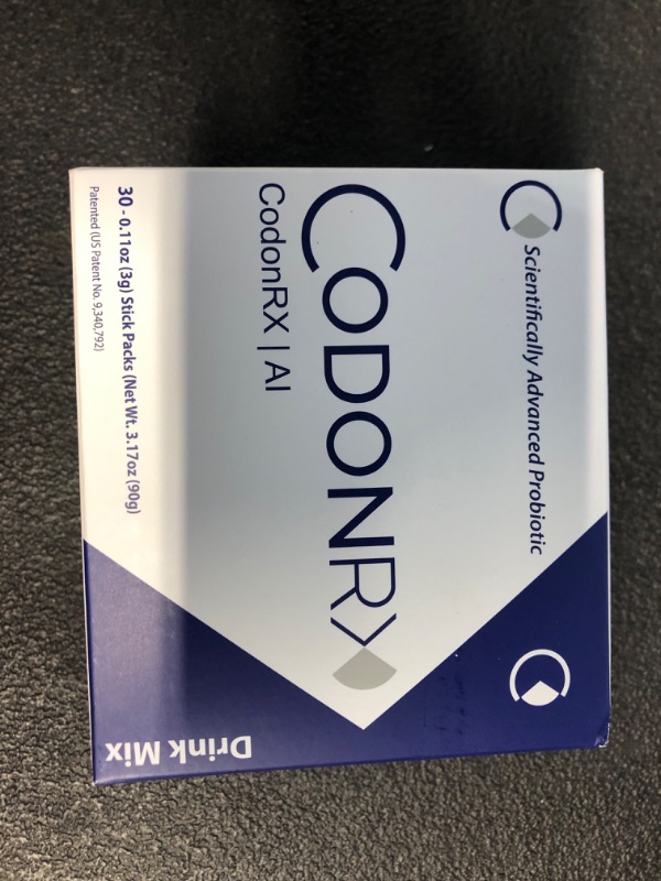 Photo 2 of CodonRX | AI Patented Probiotic Vitamin Powder Drink Mix for Women, Men and Kids – Tropical Lychee Flavor Gluten Free & Vegan – For Bloat, Digestive and Gut Health [30 Pack]