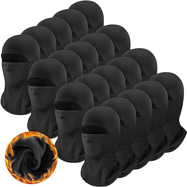 Photo 1 of Blulu 20 Pcs Winter Balaclava Ski Mask Men UV Protection Thermal Fleece Face Mask Cold Weather Windproof Black Balaclava Mask