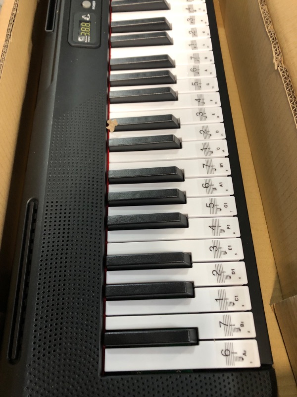 Photo 2 of Digital Piano 88 Key with Semi-Weighted Keys, Full-Size 88 Key Keyboard Piano for Beginner, with Power Adapter, Sustain Pedal, Bluetooth, MIDI, for at Home/Stage