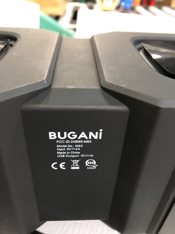 Photo 3 of BUGANI Bluetooth Speaker, SHOCKW Portable Bluetooth Speaker, Bluetooth 5.3, Waterproof, Wireless Speakers, 60W Super Power, Outdoor Speaker, Black(New Model)