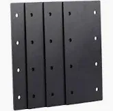 Photo 1 of Flat-Straight Mending Bracket Plate Black - Thickness 2.9mm, 9¼"L x 4½"W Heavy Duty Steel Joint - Flat Mending Repair Tie Plate Corner for Wood Timber Connectors (4 Pack)