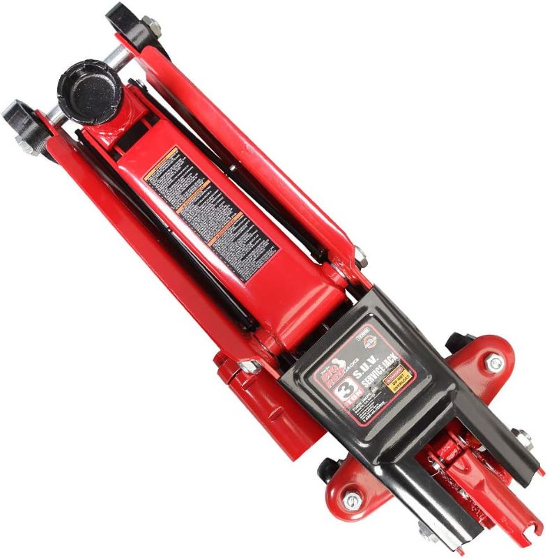 Photo 1 of (READ FULL POST) BIG RED T83006 Torin Hydraulic Trolley Service/Floor Jack with Extra Saddle (Fits: SUVs and Extended Height Trucks): 3 Ton (6,000 lb) Capacity, Red
